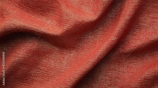 Obraz Elegant Red Fabric with Smooth Texture and Subtle Detail