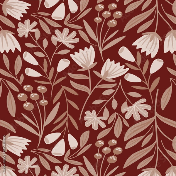 Obraz Seamless PAttern Design Art Flower Fabric