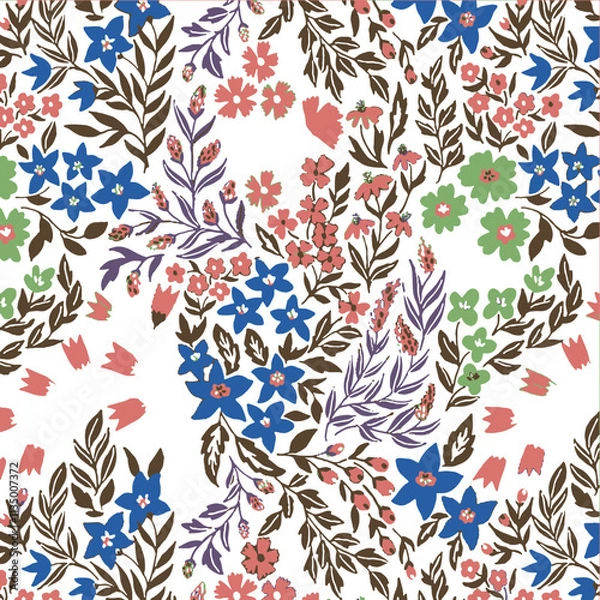 Fototapeta Seamless PAttern Design Art Flower Fabric