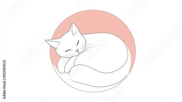 Obraz Minimalist cat illustration