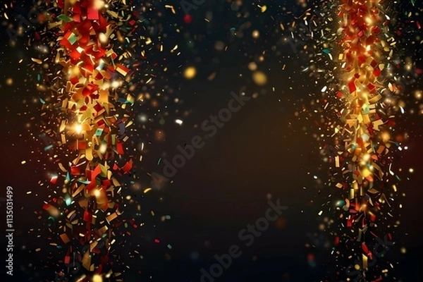 Obraz christmas lights background