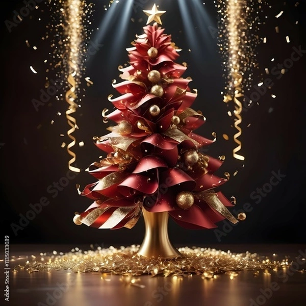 Obraz christmas tree with stars