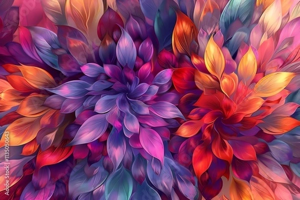 Obraz beautiful pink and purple flower blossom, petal and blooming background, macro close-ups shot, A detailed image of a single purple flower, Beautiful Dahlia Flowers
