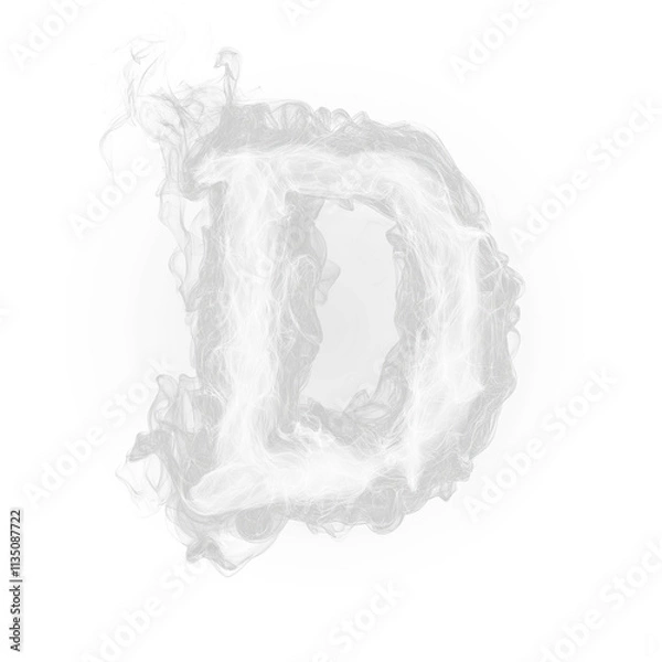 Obraz Smoke letter D