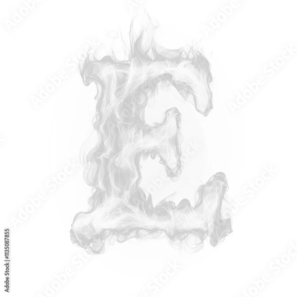 Obraz Smoke letter E