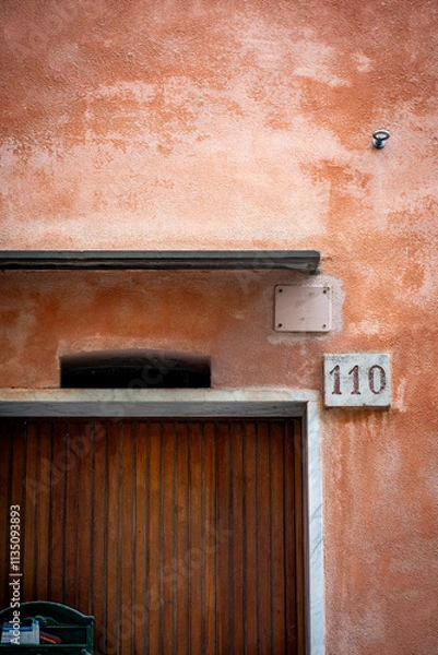 Obraz detail of a typical coloured building in Liguria