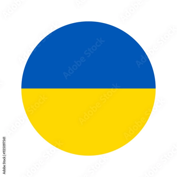 Fototapeta This is a circular design representing the Ukrainian Flag, showcasing its vibrant colors