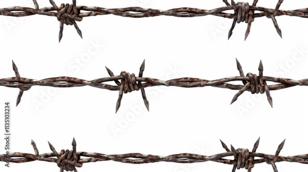 Obraz Transparent PNG of a Set of Barbed Wires Cut-Out – Perfect for Industrial and Design Projects"
"Clear PNG Image of Cut Barbed Wire Set – Ideal for Creative and Graphic Designs"