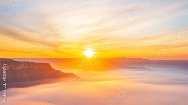 Obraz Spring Eclipse of the Sun Over the Grand Canyon Creates a Stunning Cosmic Spectacle