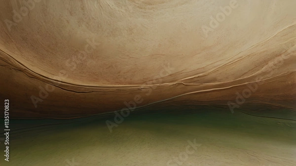 Obraz An abstract background featuring earthy tones of brown, beige, and olive green, with subtle gradients