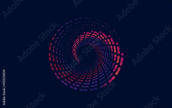 Obraz abstract blue spiral