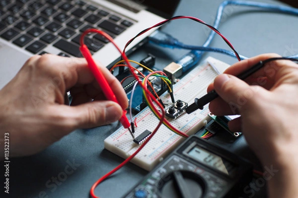 Fototapeta Computer Technology Programming Microelectronics Engineering Hardware Concept