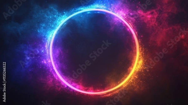 Fototapeta Neon Light Circle