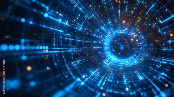 Obraz Futuristic Digital Tunnel