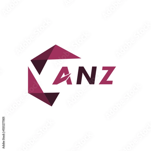 Fototapeta ANZ creative minimalist letter logo. ANZ unique vector initials alphabet letter logo designANZ creative minimalist letter logo. ANZ unique vector initials alphabet letter logo design