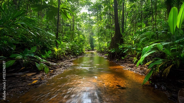 Obraz The Amazon rainforest in Anavilhanas National Park, Amazonas, Brazil.