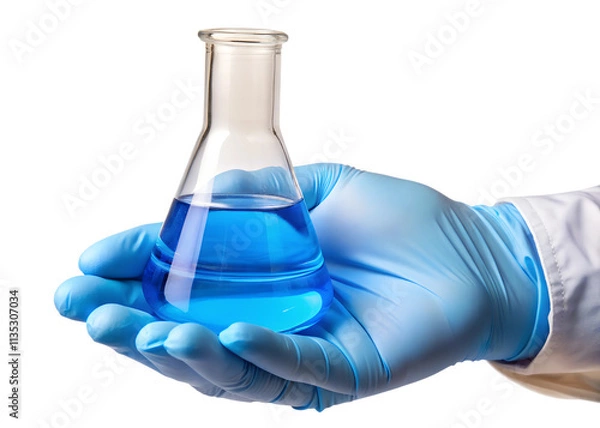 Fototapeta scientist in laboratory with test tubes
