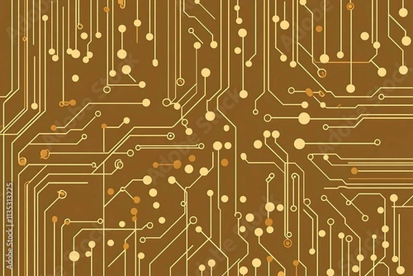 Fototapeta Abstract dark geometric background featuring glowing golden lines and sparkles, creating a modern, futuristic, and elegant design.