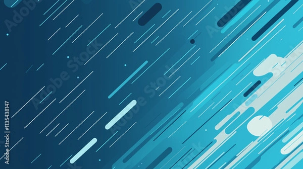 Fototapeta Dynamic abstract design representing rain and movement on a gradient background