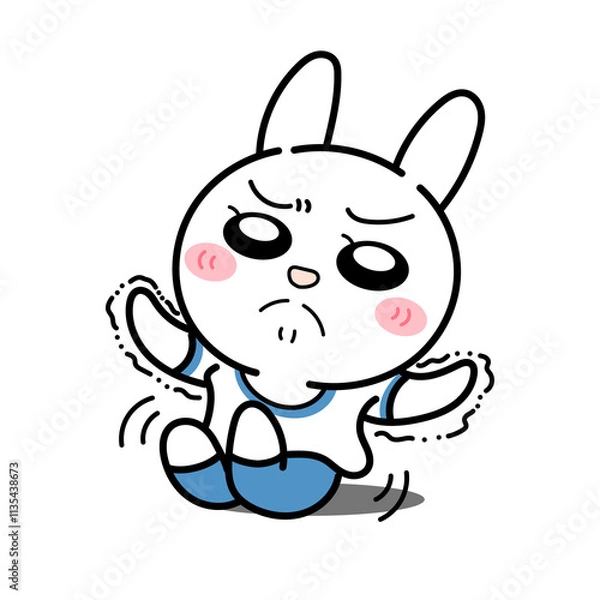 Obraz バランス運動をしているうさぎ