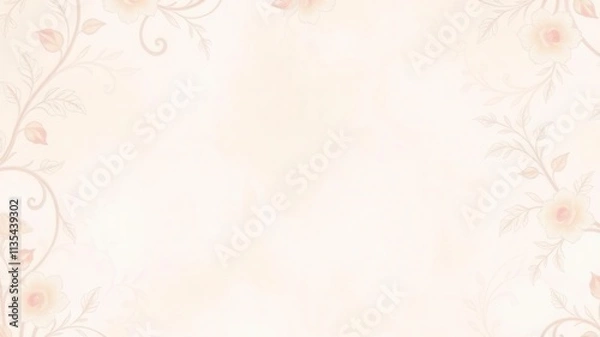 Fototapeta Plaster background with elegant floral pattern in soft pastel colors, soft, background, pastel