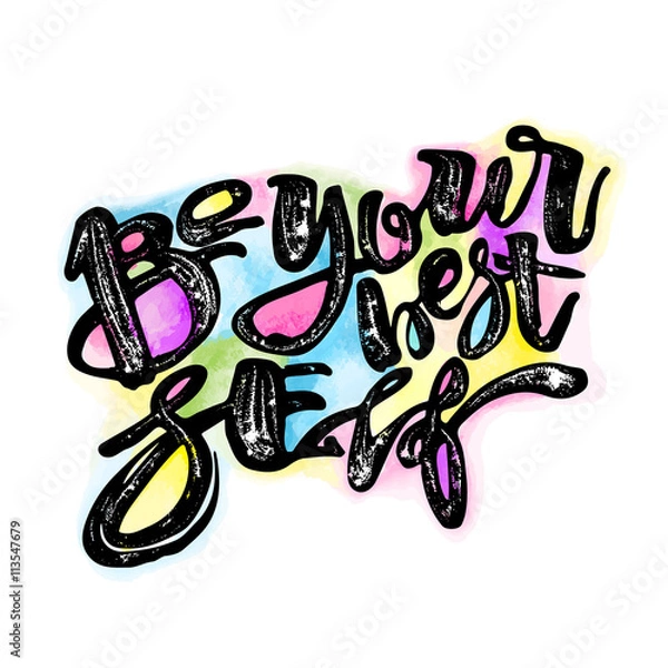 Obraz Be yourself graffiti hand lettering