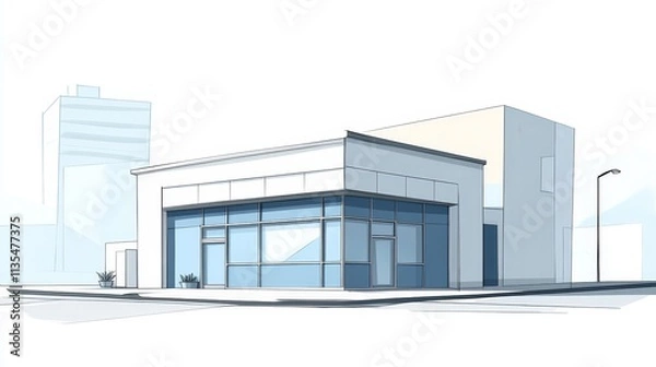Fototapeta Vector illustration element of medical clinic building flat design style for city and background illustration