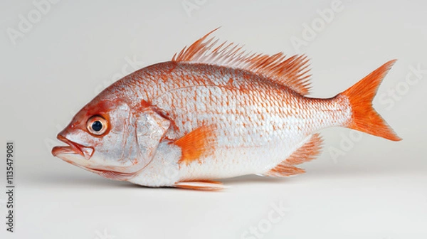 Fototapeta Studio Shot of Fish - Fresh and Pristine Catch in Focus
