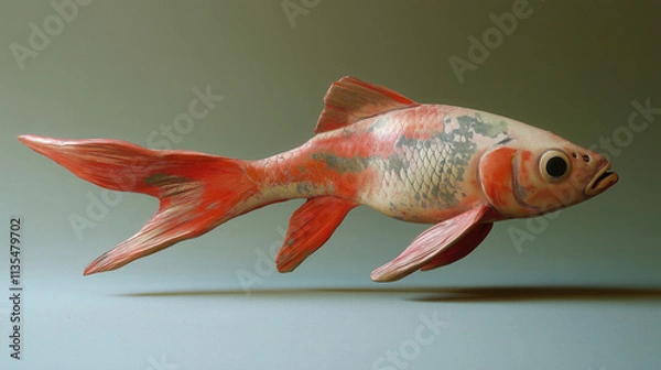 Fototapeta Studio Shot of Fish - Fresh and Pristine Catch in Focus