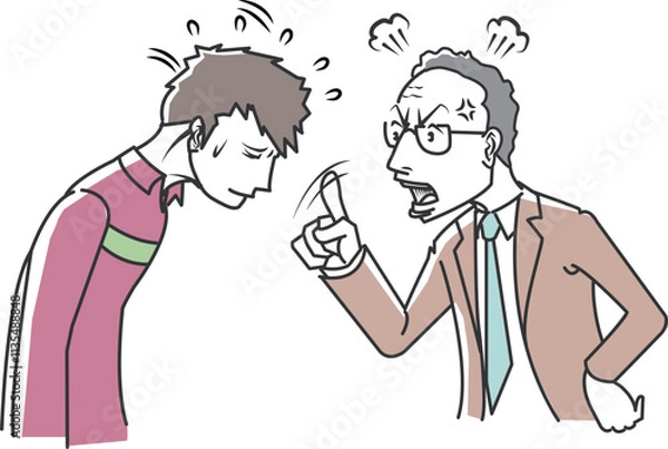 Obraz カスハラを受けるコンビニ店員