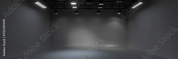 Fototapeta Gray background with soft, diffused lighting creating elegant shadows for product presentation, gray background, beautiful, stylish