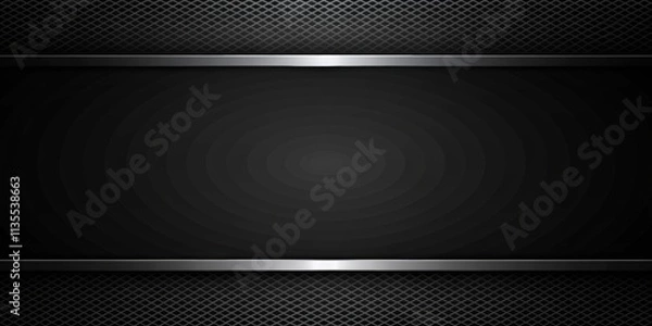 Fototapeta Abstract black background with a sleek and modern design, abstract, black, background, template, rendering, dark, modern