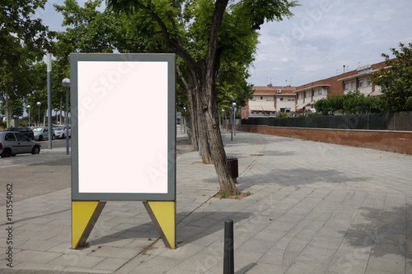 Fototapeta Blank billboard in the street