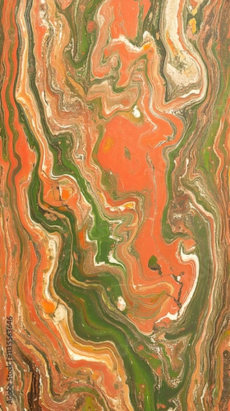 Obraz Abstract Swirl Background Green Orange