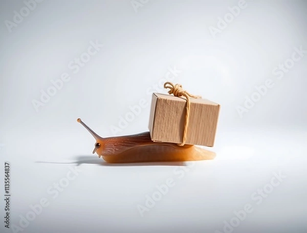 Fototapeta Snail Mail Delivery: A Minimalist Still Life