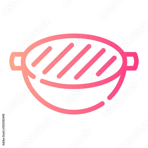 Obraz bbq gradient icon