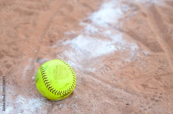 Obraz stary softball w polu