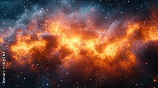 Obraz a bright explosion in space