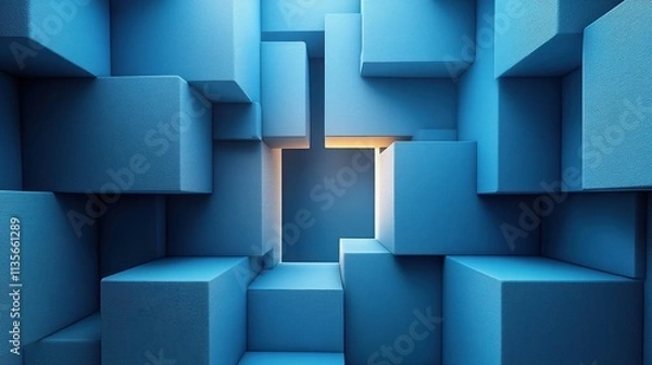 Fototapeta abstract 3d render modern geometric background desig