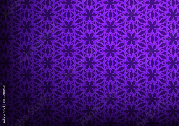 Obraz Star pattern purple art line dark background