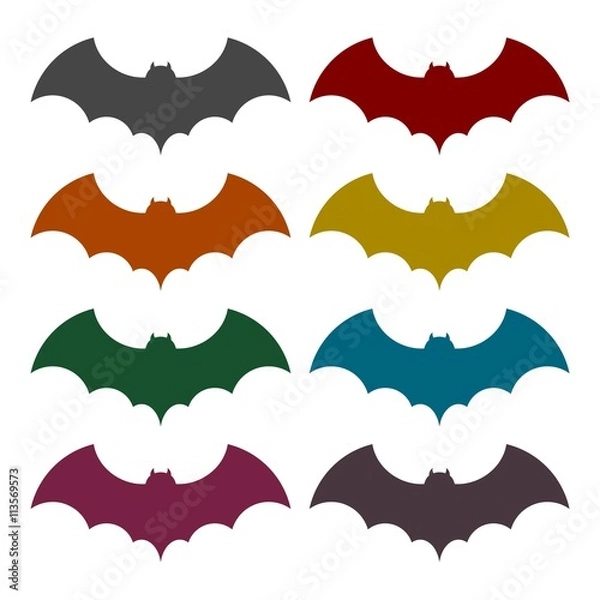 Fototapeta Bat icons set