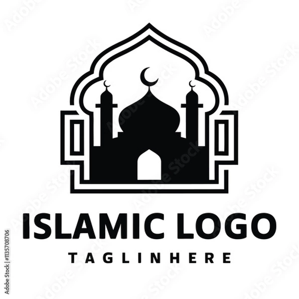 Fototapeta Islamic Mosque Logo silhouette  Vector