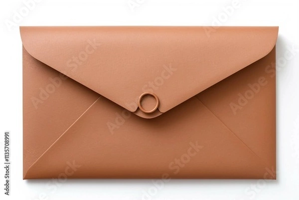 Fototapeta Envelope , Isolated white background, flat lay 