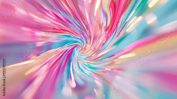 Fototapeta abstract background with a spiral pattern in pink, blue and yellow
