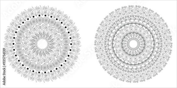 Obraz professional mandala design template 