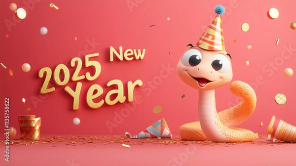 Fototapeta Chinese New Year 2025. Set of Vector Backgrounds. Festive Gift Card Templates. Modern Flat Design Elements. Festive Ads, Web Poster, Flyers and Brochures, Greeting Cards, Bright Group Covers