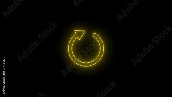 Fototapeta reset neon sign, modern glowing banner design, colorful modern design trends on black background. 4k