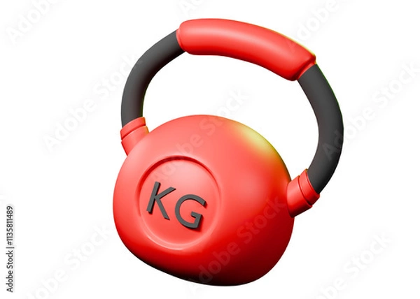 Obraz 3D low poly gym equipment icon