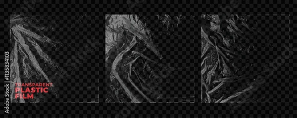Obraz Plastic or polyethene wrap packaging texture