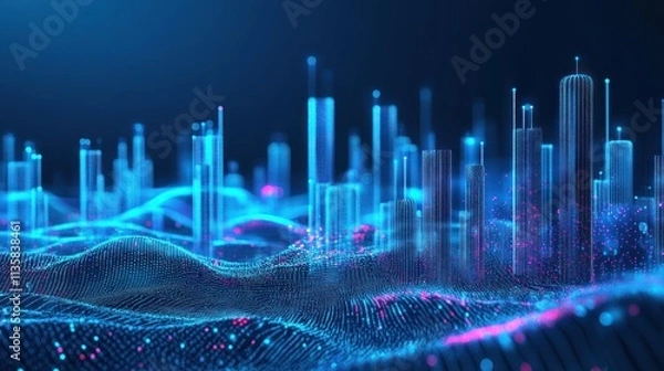 Fototapeta Digital Cityscape